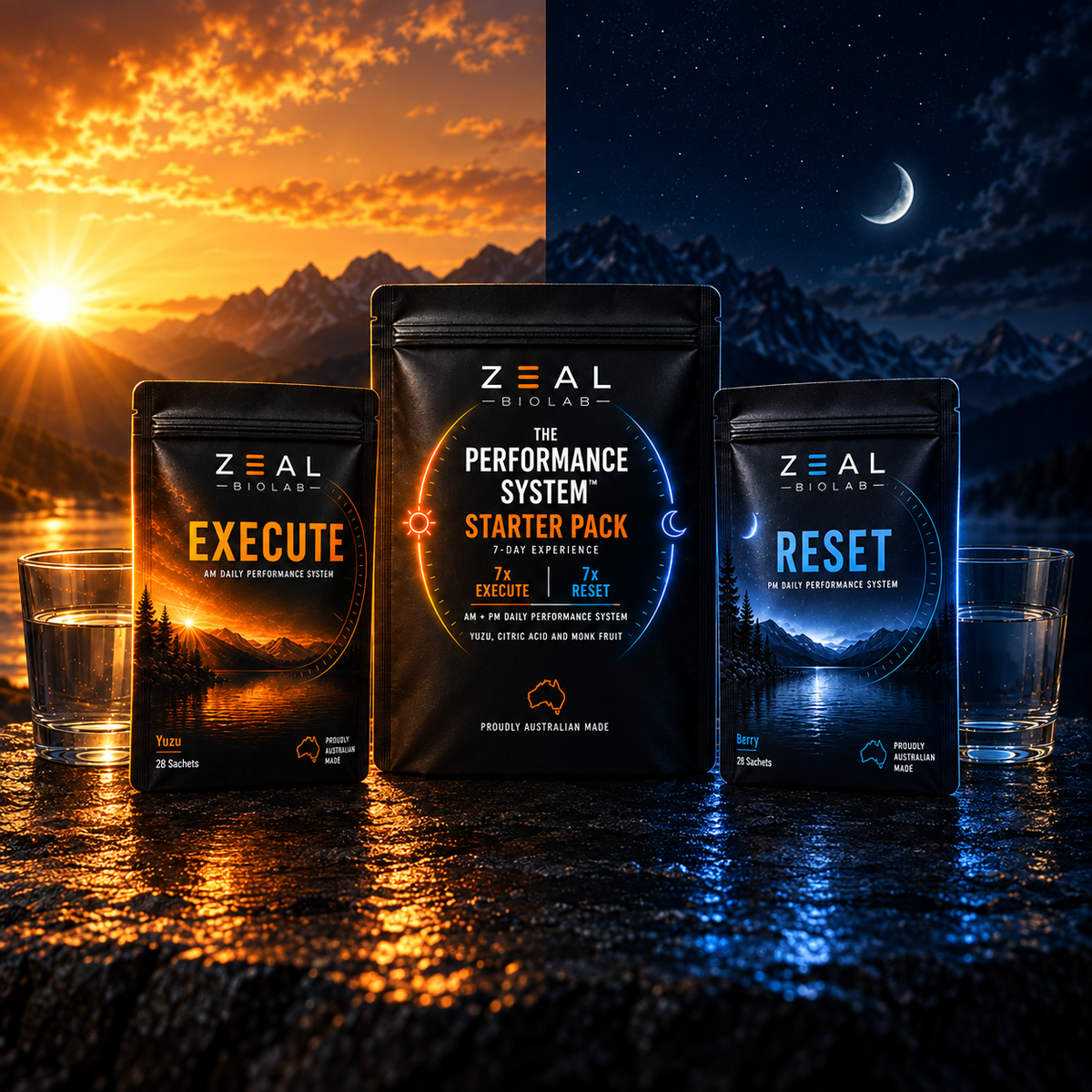 The Performance System™ — 56 Sachets | 28 Execute + 28 Reset